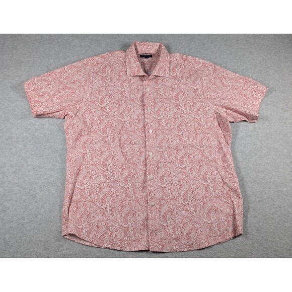 Peter Millar Men Shirt XL Crown Crafted Bayhops Tailored Paisley Short Sleeve - Picture 1 of 11